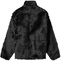 Balenciaga FW22 Black Solid Color Fleece High Collar Jacket 681818TNQ021000 Balenciaga FW22 Black Solid Color Fleece High Collar Jacket 681818TNQ021000