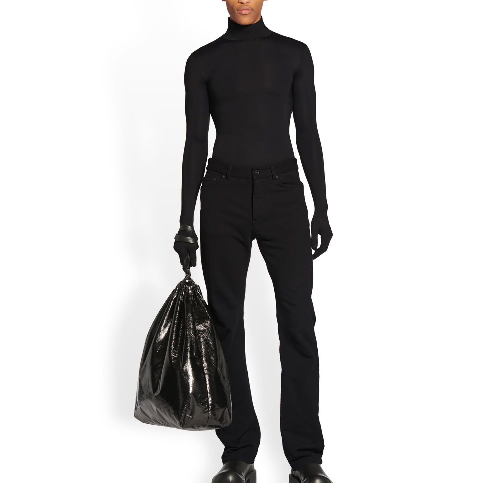 Details for Balenciaga FW22 黑色男女直筒休閒長褲附口袋。 720439TMVP81000