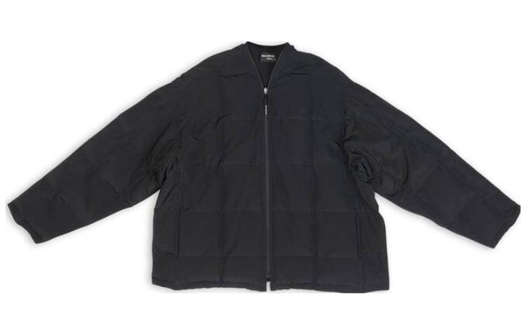 Balenciaga FW22 Black Zip-Up Collared Oversized Casual Jacket 698829TMO171000