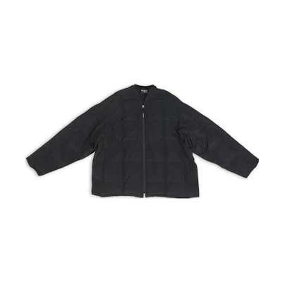 Balenciaga FW22 Black Zip-Up Collared Oversized Casual Jacket 698829TMO171000