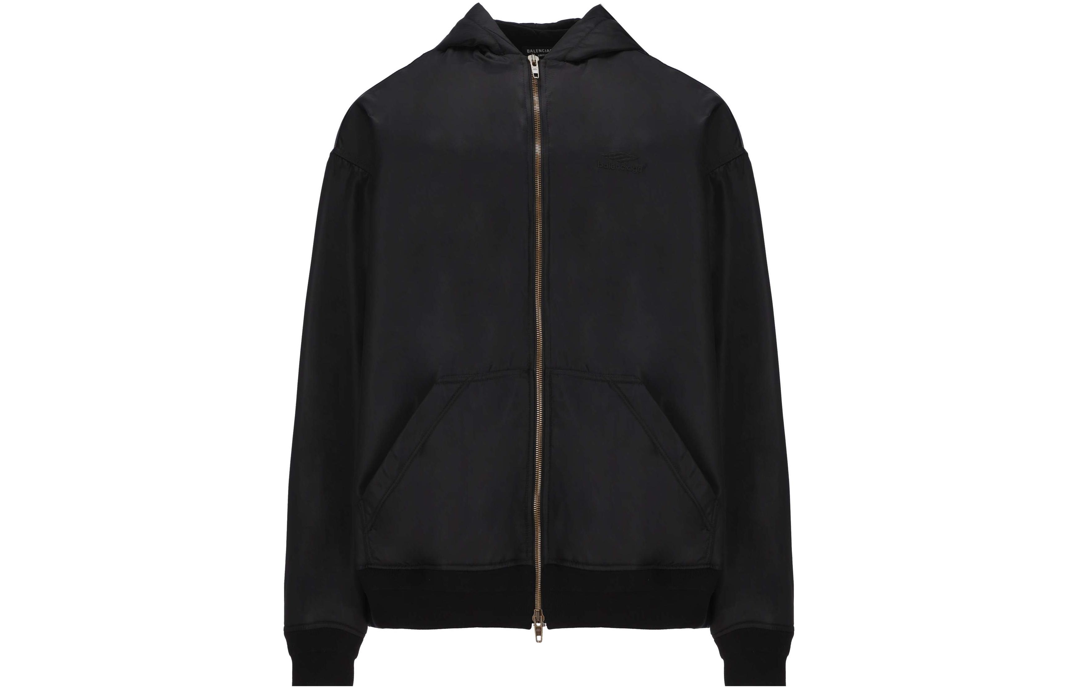 Balenciaga FW22 Black Zip Hoodie Jacket Unisex Oversized Fit 698867TMO131000