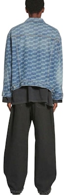 Balenciaga FW22 Jaket Denim Biru Cetakan Logo Longgar Single-Breasted 675208TMW374437 Purchase Balenciaga FW22 Jaket Denim Biru Cetakan Logo Longgar Single-Breasted 675208TMW374437