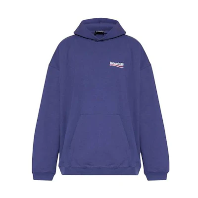Balenciaga FW22 Blue Logo Print Sweatshirt Unisex Regular Fit 620973TKVI91195