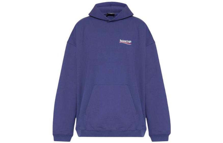 Order Balenciaga FW22 Blue Logo Print Sweatshirt Unisex Regular Fit 620973TKVI91195