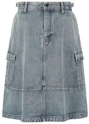 Balenciaga FW22 Button Zip Waist Denim Skirt Blue 681717TJW60-4012 Order Balenciaga FW22 Button Zip Waist Denim Skirt Blue 681717TJW60-4012