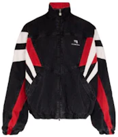 Balenciaga FW22 Colorblock Logo Zip-Up Jacket Unisex Black 681648TEW051055 Balenciaga FW22 Colorblock Logo Zip-Up Jacket Unisex Black 681648TEW051055