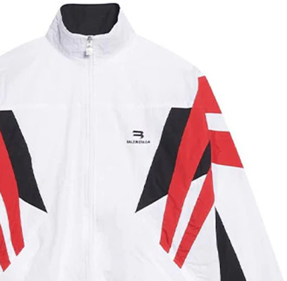Balenciaga FW22 Jaket Olahraga Colorblock Zip-Up Putih 675533TKM029000 Sizing Balenciaga FW22 Jaket Olahraga Colorblock Zip-Up Putih 675533TKM029000