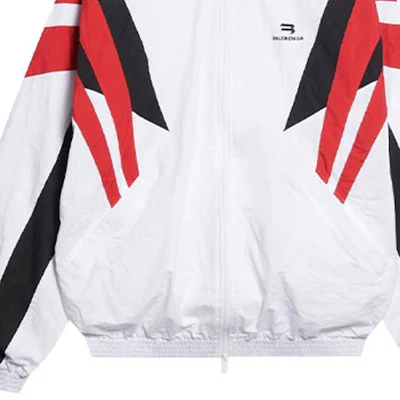 Balenciaga FW22 Jaket Olahraga Colorblock Zip-Up Putih 675533TKM029000 Cheap Balenciaga FW22 Jaket Olahraga Colorblock Zip-Up Putih 675533TKM029000