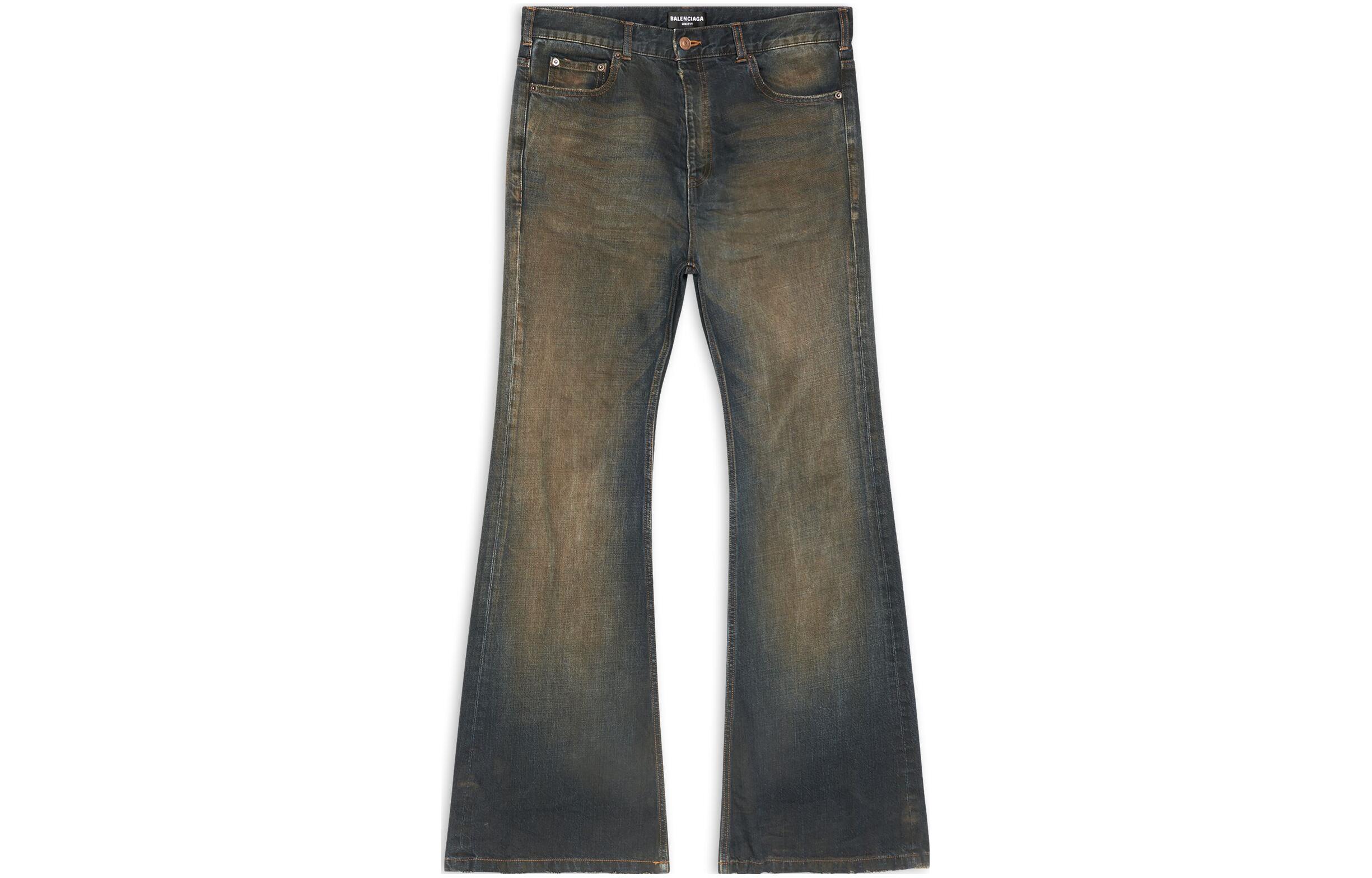 Balenciaga FW22 Distressed Low-Waist Blue Denim Jeans Men. 697829TMW244915 圖 2