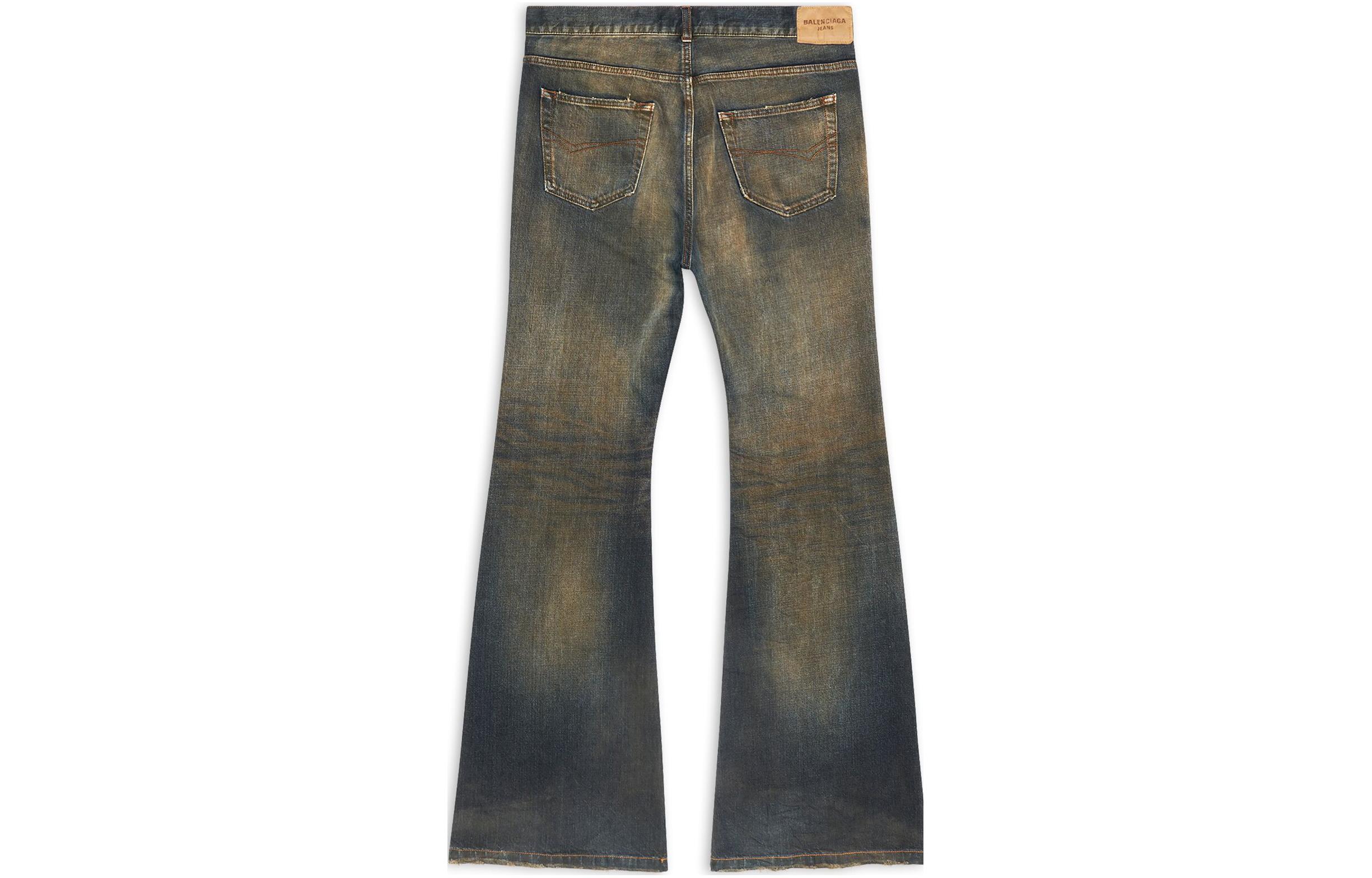 Balenciaga FW22 Distressed Low-Waist Blue Denim Jeans Men. 697829TMW244915 圖 3