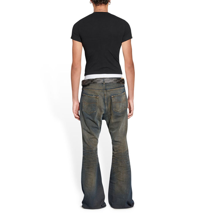 Balenciaga FW22 Distressed Low-Waist Blue Denim Jeans Men. 697829TMW244915 圖 5