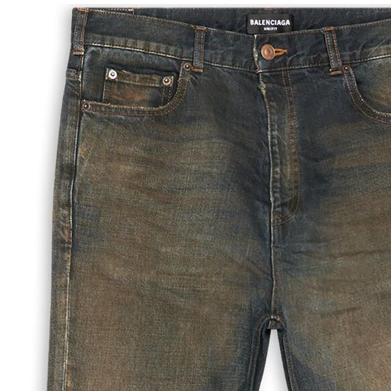 Balenciaga FW22 Distressed Low-Waist Blue Denim Jeans Men. 697829TMW244915 圖 6