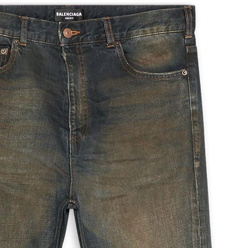 Balenciaga FW22 Distressed Low-Waist Blue Denim Jeans Men. 697829TMW244915 圖 7