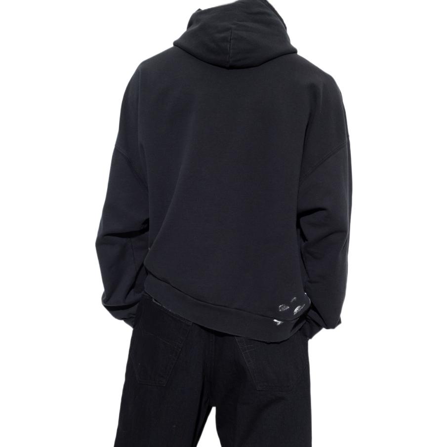 Balenciaga FW22 Distressed Oversized Hoodie Black with Colorful Logo Print . 674986TMVH41055 圖 6