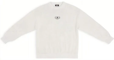 Balenciaga FW22 Embroidered Logo Crewneck Pullover Sweater Men’s Off-White 696226T32529012 Balenciaga FW22 Embroidered Logo Crewneck Pullover Sweater Men’s Off-White 696226T32529012