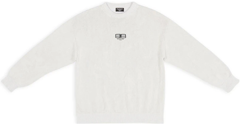 발렌시아가 FW22 자수 로고 크루넥 풀오버 스웨터 남성 오프화이트 696226T32529012 Order 발렌시아가 FW22 자수 로고 크루넥 풀오버 스웨터 남성 오프화이트 696226T32529012