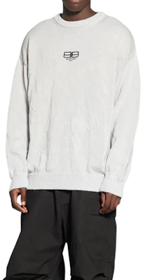 발렌시아가 FW22 자수 로고 크루넥 풀오버 스웨터 남성 오프화이트 696226T32529012 Purchase 발렌시아가 FW22 자수 로고 크루넥 풀오버 스웨터 남성 오프화이트 696226T32529012