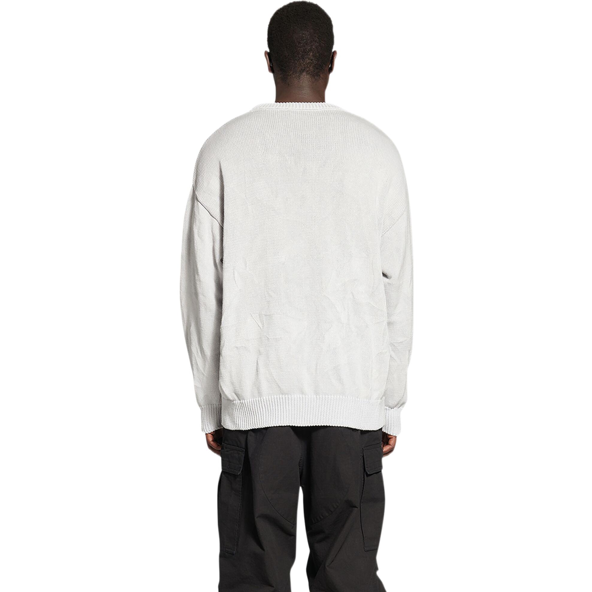 Details for 발렌시아가 FW22 자수 로고 크루넥 풀오버 스웨터 남성 오프화이트 696226T32529012