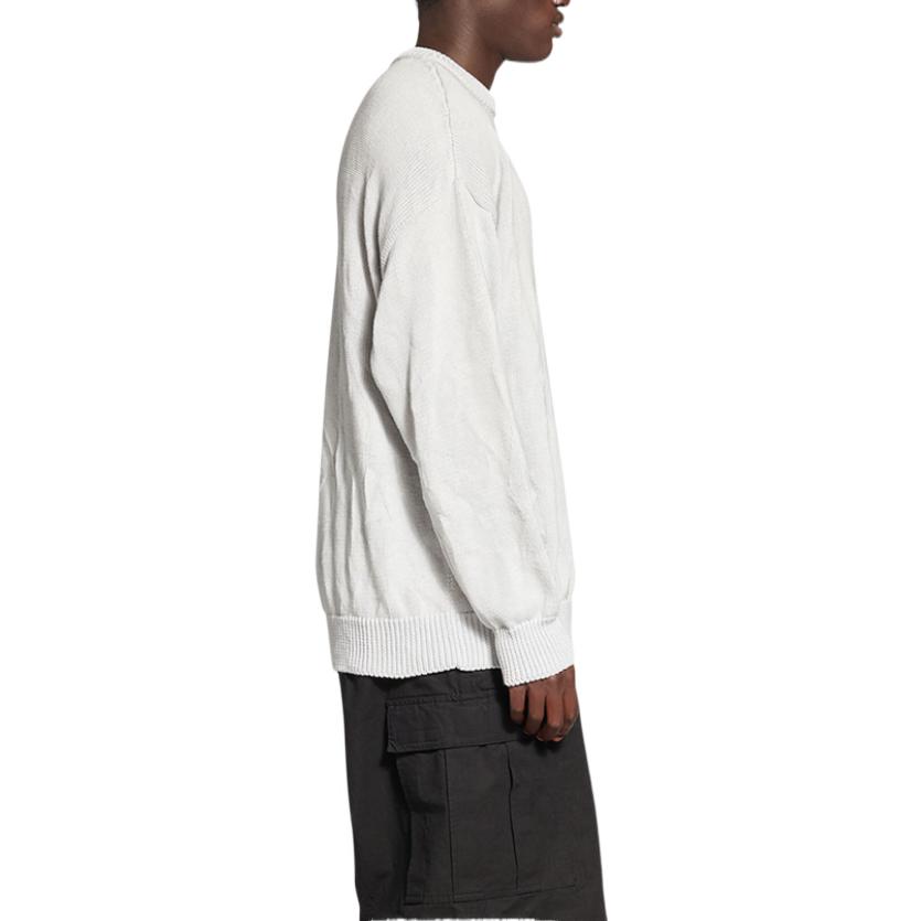 Sizing 발렌시아가 FW22 자수 로고 크루넥 풀오버 스웨터 남성 오프화이트 696226T32529012