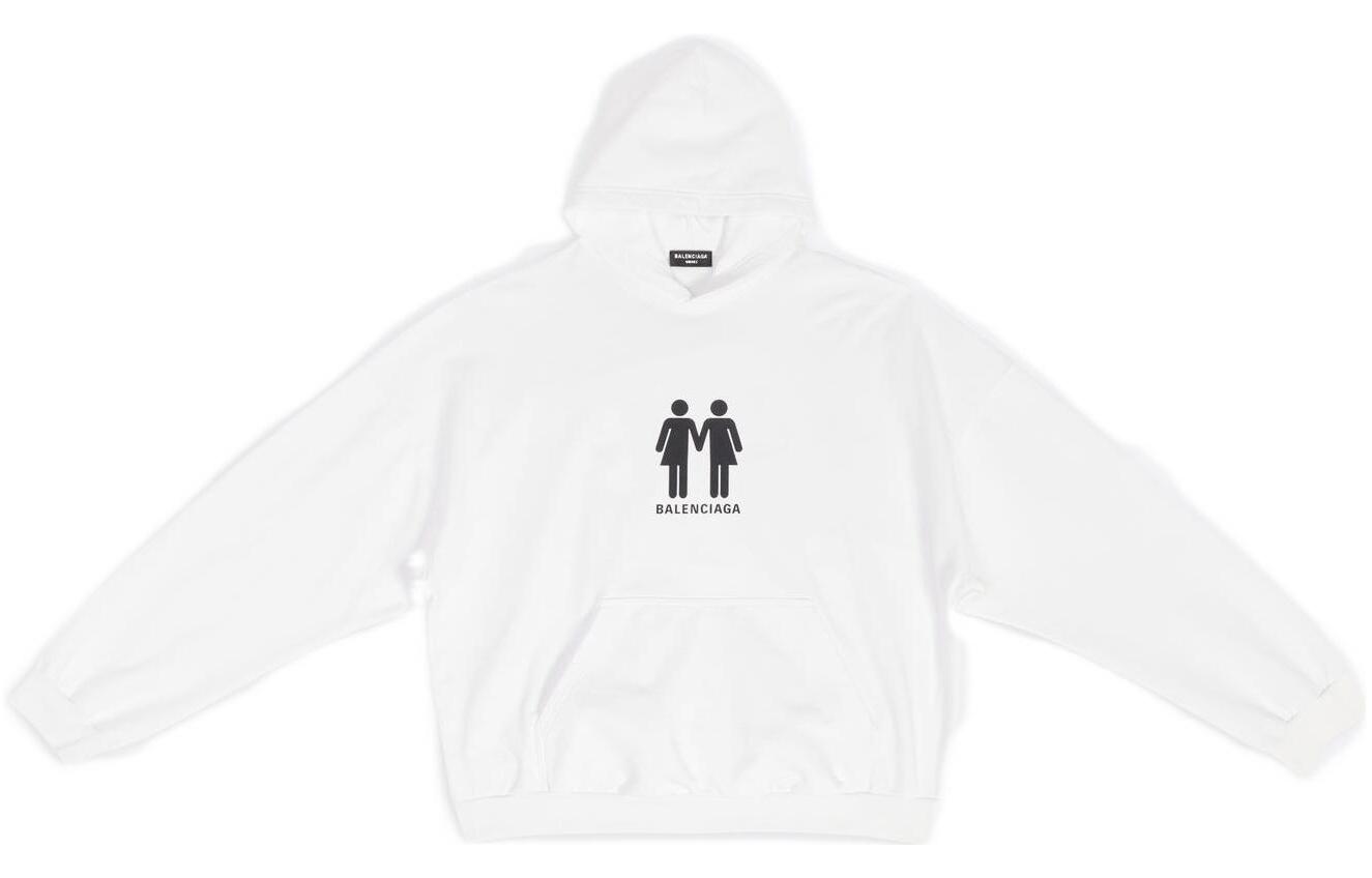 Balenciaga FW22 Flags Logo White Hoodie Unisex Oversized Fit Couples Wear. 651799TMVO30904 圖 2