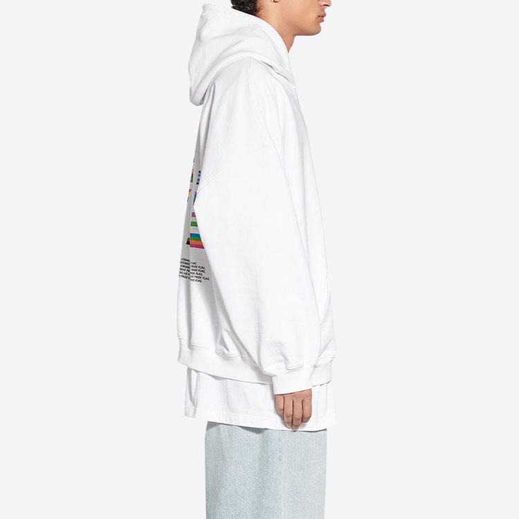 Balenciaga FW22 Flags Logo White Hoodie Unisex Oversized Fit Couples Wear. 651799TMVO30904 圖 6
