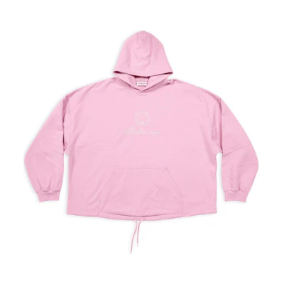 Balenciaga FW22 Geometric Pattern Oversized Hoodie Unisex Pink. 704023TMVL30550