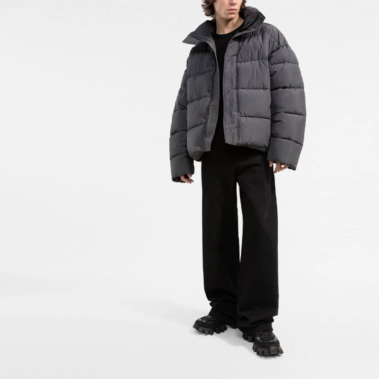 Balenciaga FW22 Grey Logo Embroidered Jacket  Oversized Fit 642228TYD361404 圖 3