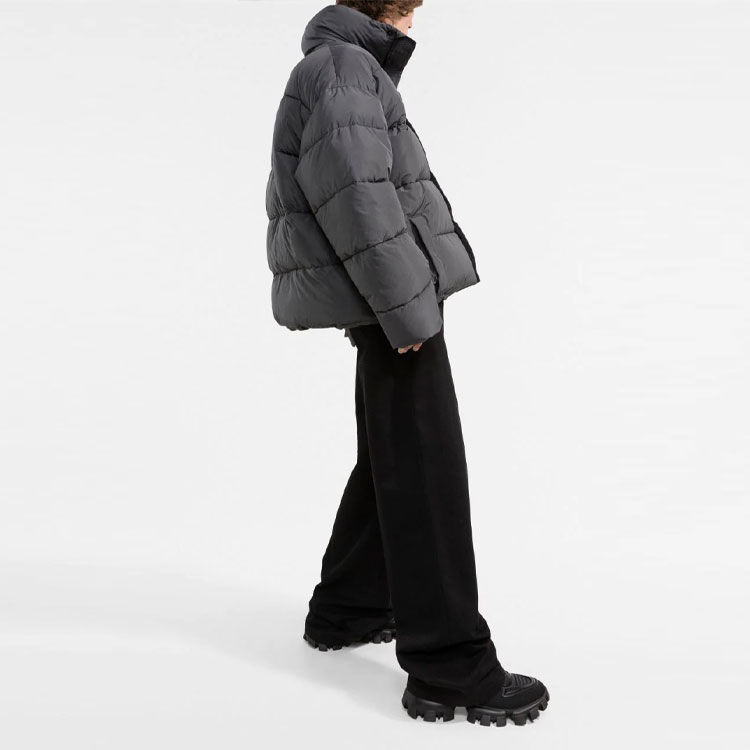 Balenciaga FW22 Grey Logo Embroidered Jacket  Oversized Fit 642228TYD361404 圖 4