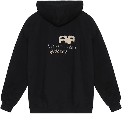 Balenciaga FW22 Hand Drawn Logo Print Black Hoodie Oversized Fit. 620973TNVQ11059 Lookbook Balenciaga FW22 Hand Drawn Logo Print Black Hoodie Oversized Fit. 620973TNVQ11059
