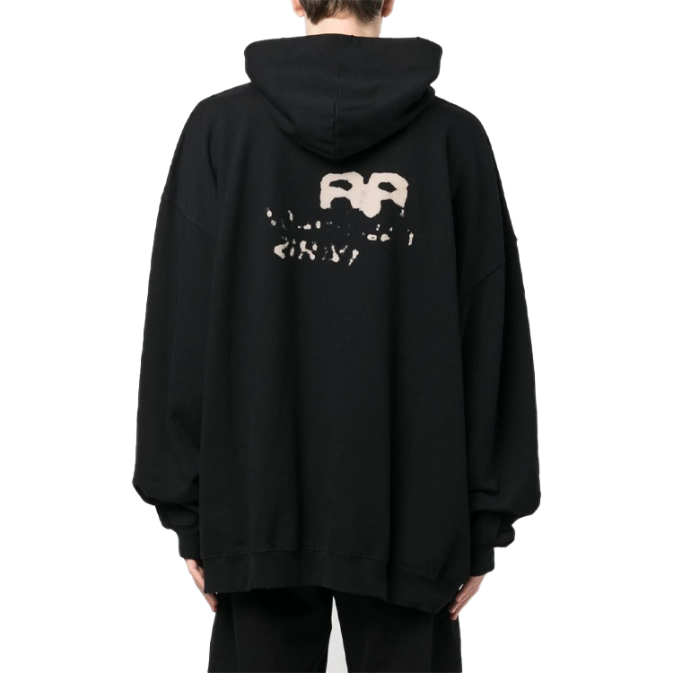 Purchase Balenciaga FW22 Hand Drawn Logo Print Black Hoodie  Oversized Fit. 620973TNVQ11059