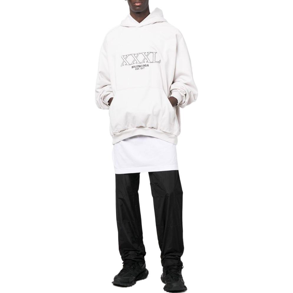 Lookbook Balenciaga FW22 高腰寬鬆休閒褲 男女通用 - 黑色 720217TMO051000