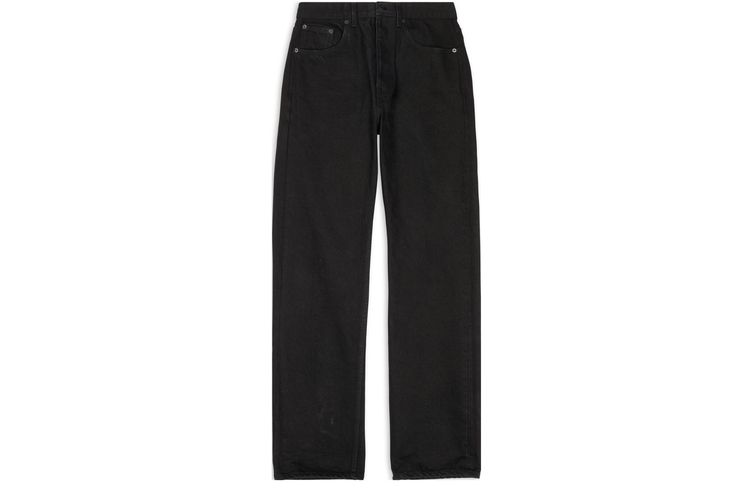 Balenciaga FW22 High-Waisted Loose Fit Black Straight Jeans Men 724715TNW401105 圖 2