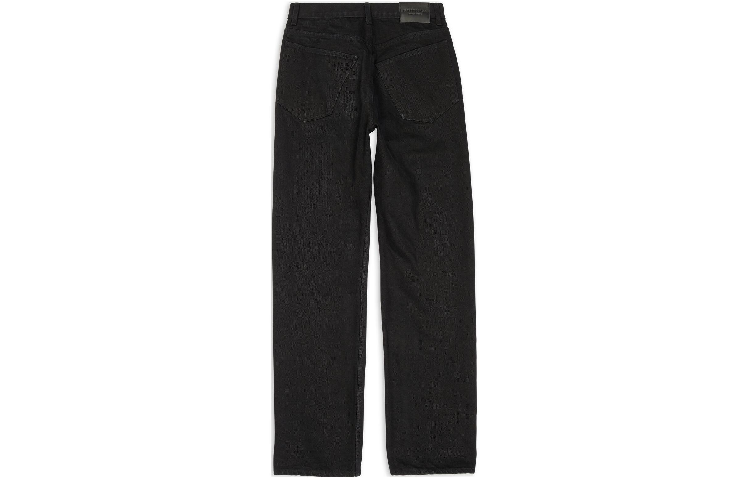 Balenciaga FW22 High-Waisted Loose Fit Black Straight Jeans Men 724715TNW401105 圖 3