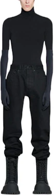 Balenciaga FW22 Jeans Pria High-Waisted Loose Fit Hitam Straight Cut 724715TNW401105 Shop Balenciaga FW22 Jeans Pria High-Waisted Loose Fit Hitam Straight Cut 724715TNW401105