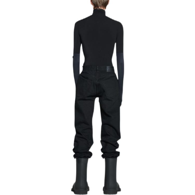 Balenciaga FW22 High-Waisted Loose Fit Black Straight Jeans Men 724715TNW401105 圖 5