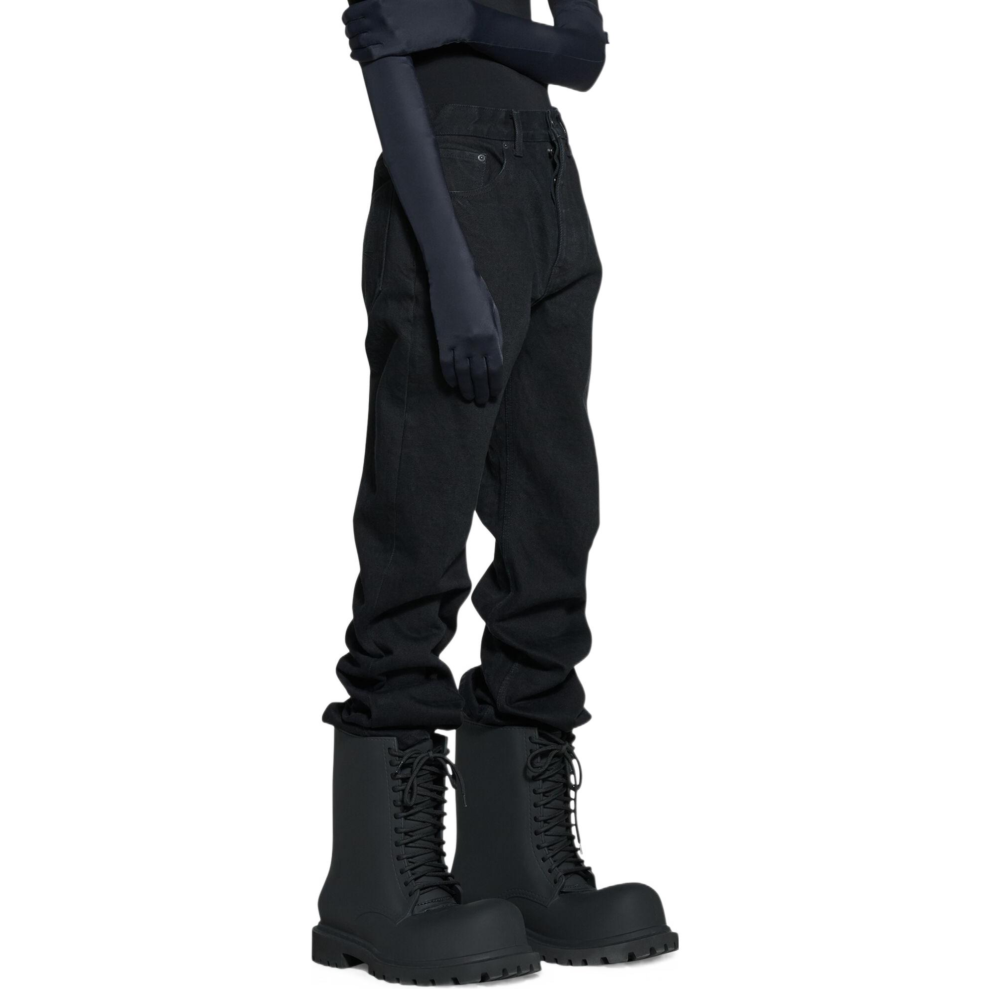 Balenciaga FW22 High-Waisted Loose Fit Black Straight Jeans Men 724715TNW401105 圖 6