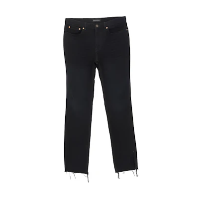 Balenciaga FW22 High-Waisted Straight-Fit Black Denim Jeans for Men. 719333TNW541129