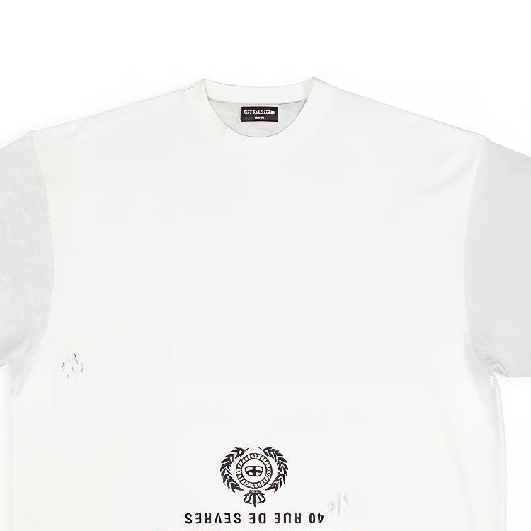 Balenciaga FW22 Inverted Print Patchwork Loose Fit T-Shirt White Mens. 698811TMVC9900 圖 8