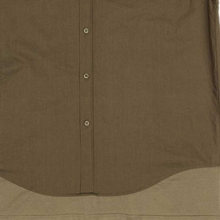 Sizing Balenciaga FW22 Knit Layered Short-Sleeve Button-Up Shirt Men’s Dark Green. 699195TMM442840