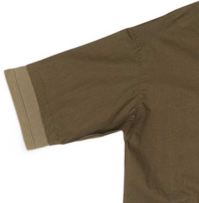 Balenciaga FW22 Knit Layered Short-Sleeve Button-Up Shirt Men’s Dark Green. 699195TMM442840 1