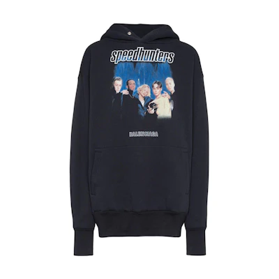 Balenciaga FW22 Letter Band Graphic Hoodie Black Unisex 541871TCV371055