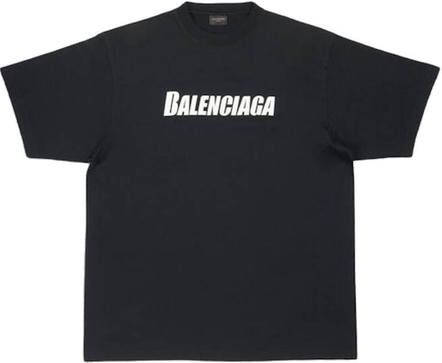 Balenciaga FW22 Letter Logo Oversized Unisex Black T-Shirt. 651795TNVL11070 Order Balenciaga FW22 Letter Logo Oversized Unisex Black T-Shirt. 651795TNVL11070