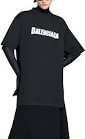 Balenciaga FW22 Baju T Hitam Oversized Unisex Logo Huruf. 651795TNVL11070 Shop Balenciaga FW22 Baju T Hitam Oversized Unisex Logo Huruf. 651795TNVL11070