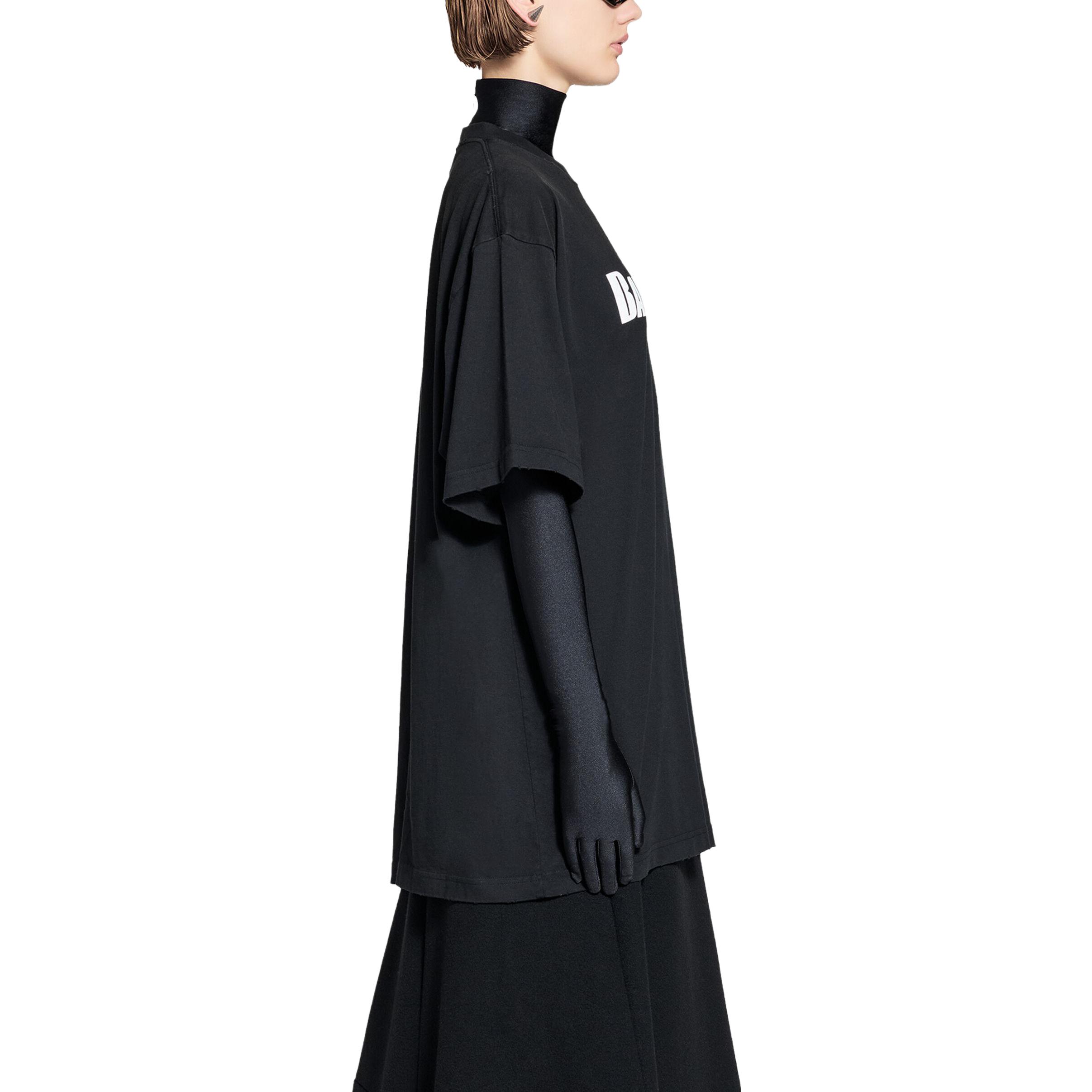 Details for バレンシアガ FW22 レターロゴ オーバーサイズ ユニセックス ブラックTシャツ. 651795TNVL11070