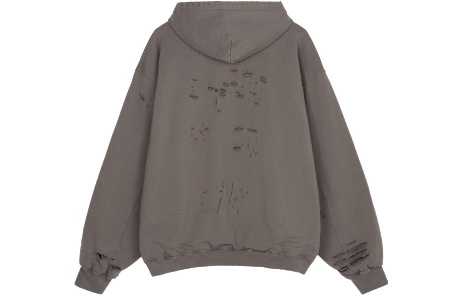 Balenciaga FW22 Letter Logo Print Distressed Oversized Hoodie Beige Menswear. 659403TKVB67185 圖 3