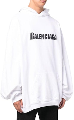 Balenciaga FW22 Letter Logo Print Oversized Hoodie White Long Sleeve. 729361TNVL29040 Purchase Balenciaga FW22 Letter Logo Print Oversized Hoodie White Long Sleeve. 729361TNVL29040