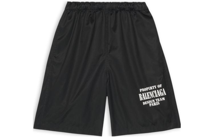 Order Balenciaga FW22 Letter Logo Print Relaxed Fit Casual Shorts Black Men 704719TKP241000