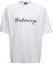 Buy Balenciaga FW22 字母标志印花白色休闲T恤 常规版型。 612966TMVB49040