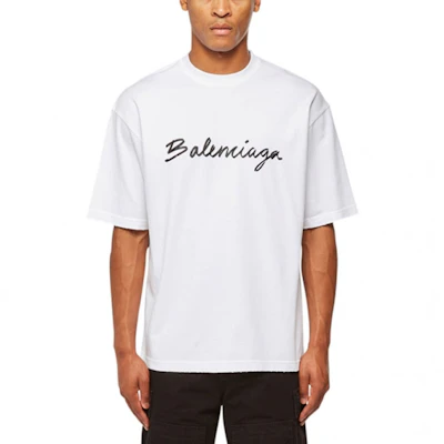 Balenciaga FW22 字母标志印花白色休闲T恤 常规版型。 612966TMVB49040 Shop Balenciaga FW22 字母标志印花白色休闲T恤 常规版型。 612966TMVB49040
