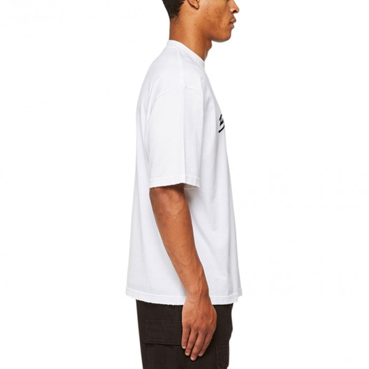 Balenciaga FW22 Letter Logo Print White Casual T-Shirt Regular Fit . 612966TMVB49040 圖 5